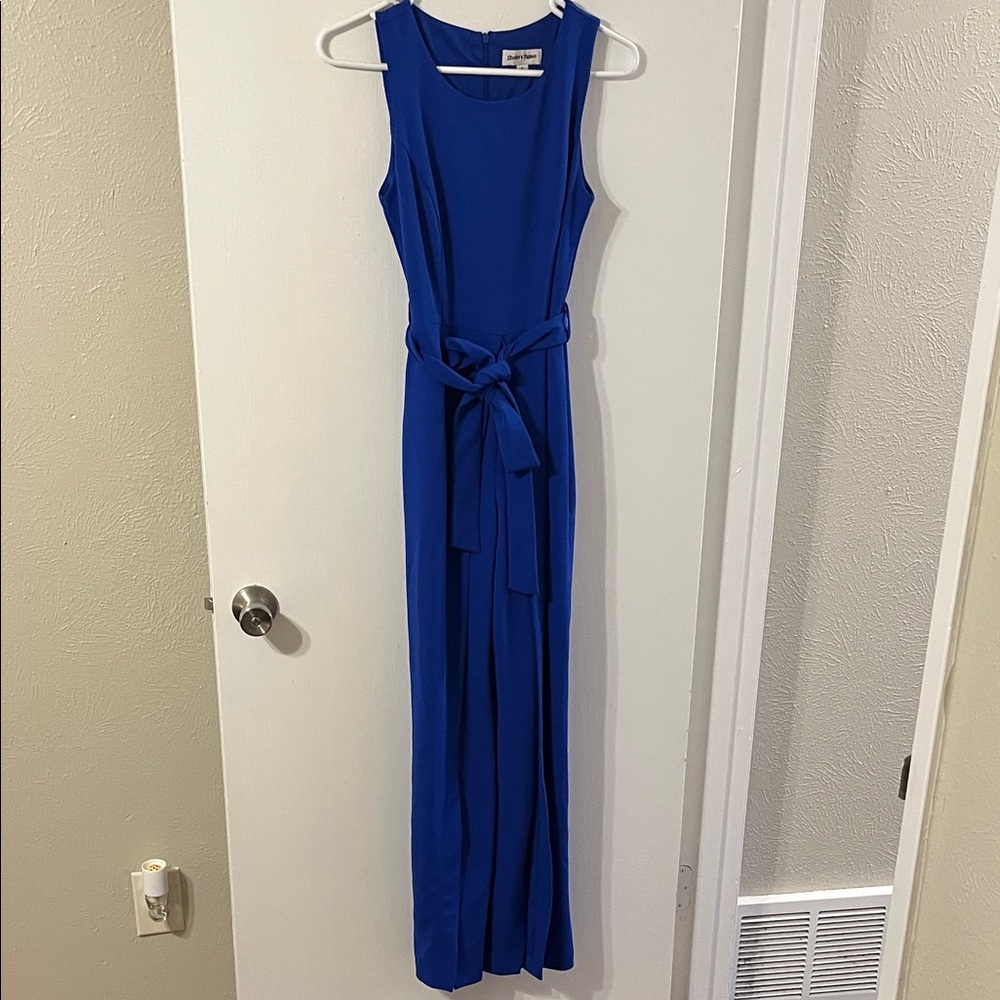 Shelby & Palmer Royal Blue Belted Jumpsuit, Size 6